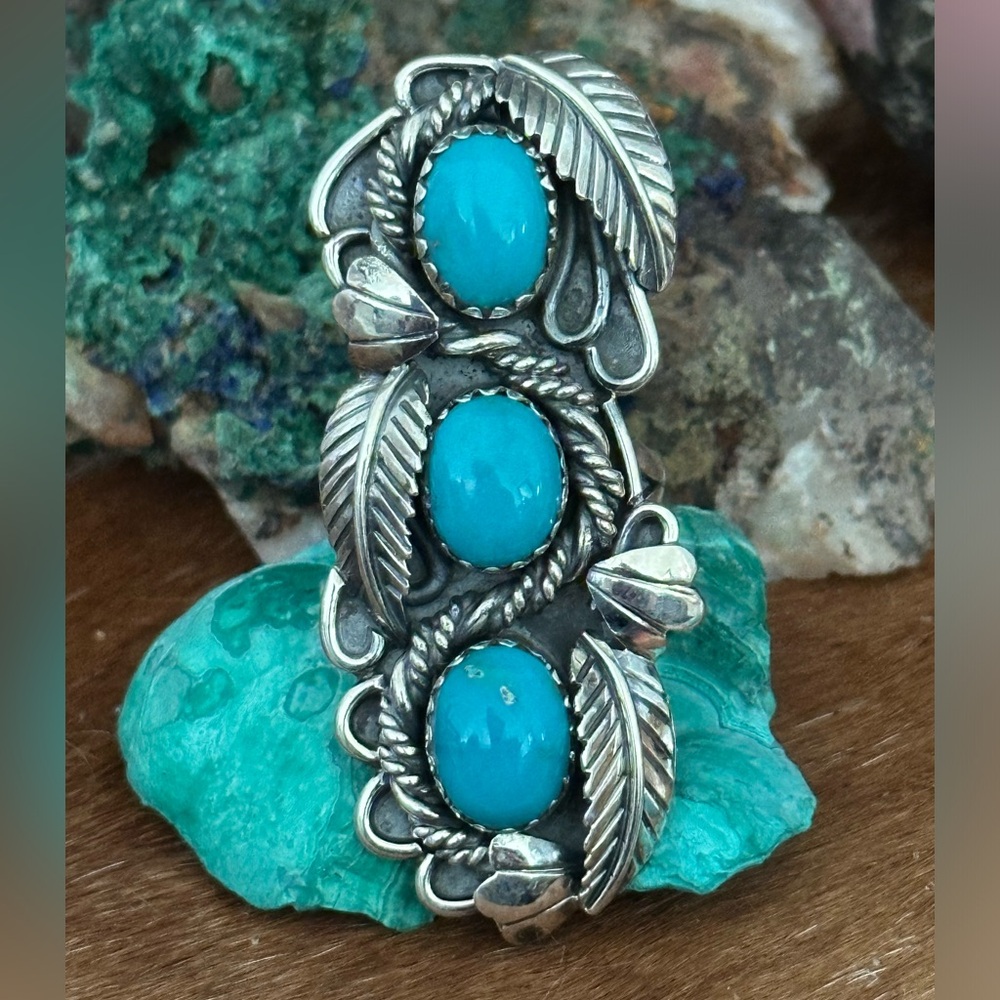 Kingman Turquoise Long Statement Southwestern Ste… - image 7